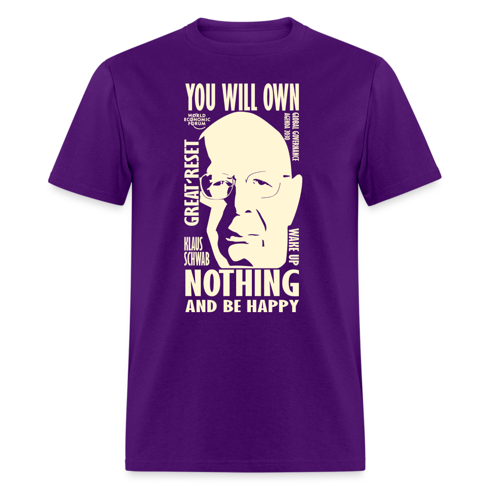 Klaus Schwab You Will Own Nothing Classic T-Shirt - purple