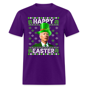 Joe Biden Funny Easter Confused St Patrick's Classic T-Shirt - purple