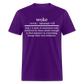 Woke Definition Classic T-Shirt - purple