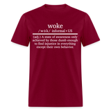 Woke Definition Classic T-Shirt - burgundy