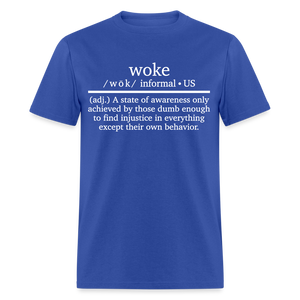 Woke Definition Classic T-Shirt - royal blue