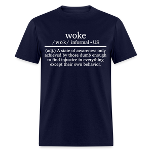 Woke Definition Classic T-Shirt - navy