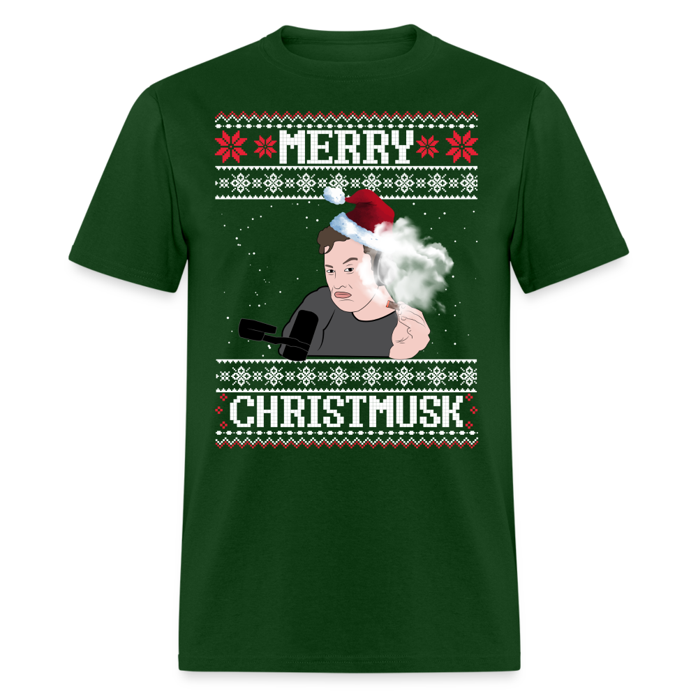 Elon Musk Merry Christmusk Classic T-Shirt - forest green