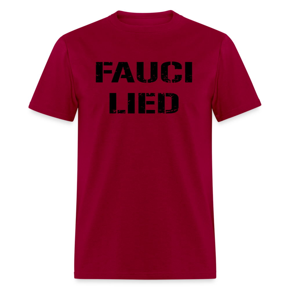 Fauci Lied Classic T-Shirt - dark red