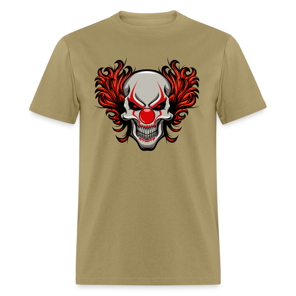 Evil Clown Skull Classic T-Shirt - khaki