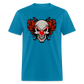 Evil Clown Skull Classic T-Shirt - turquoise