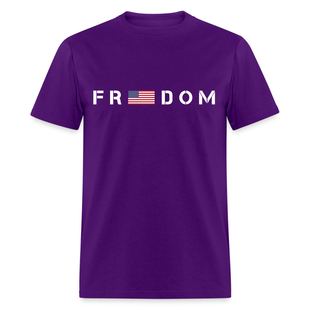 Freedom USA Flag Classic T-Shirt - purple