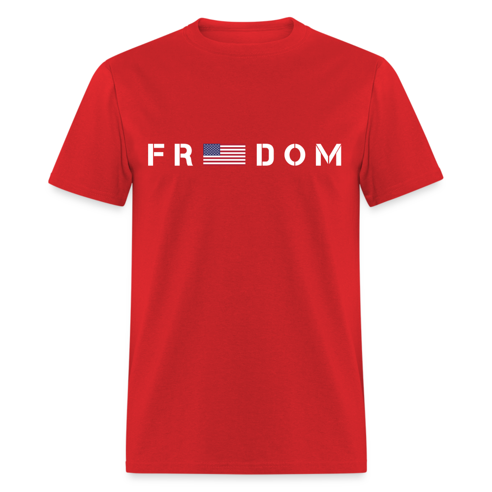Freedom USA Flag Classic T-Shirt - red