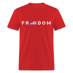 Freedom USA Flag Classic T-Shirt - red