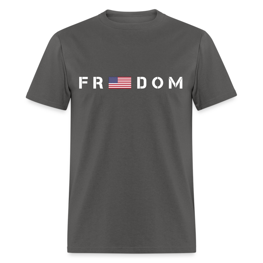 Freedom USA Flag Classic T-Shirt - charcoal