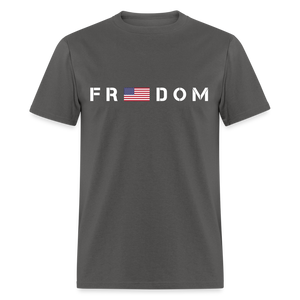 Freedom USA Flag Classic T-Shirt - charcoal