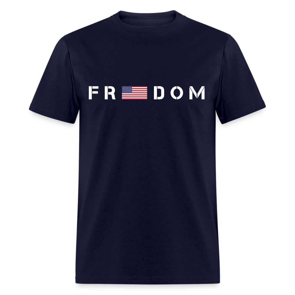 Freedom USA Flag Classic T-Shirt - navy