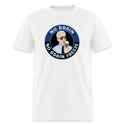 No Brain, No Brain Freeze Classic T-Shirt - white