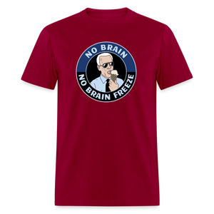 No Brain, No Brain Freeze Classic T-Shirt - dark red