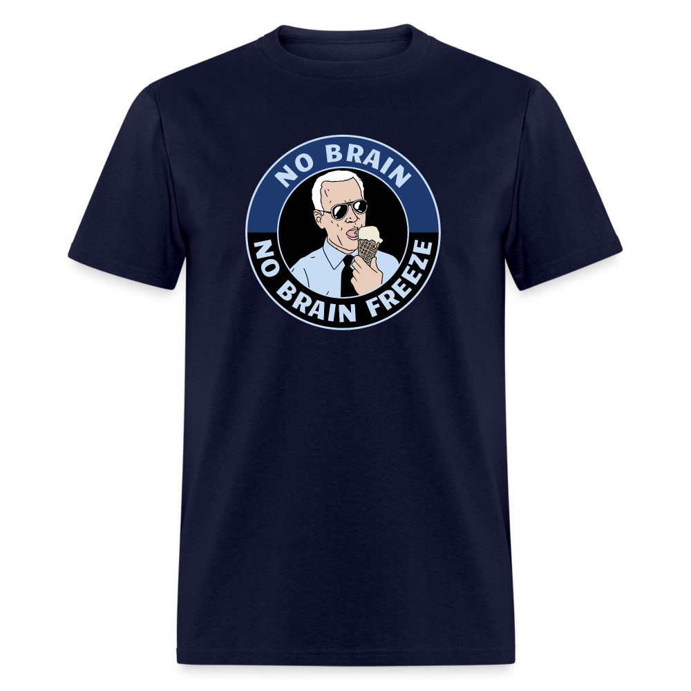 No Brain, No Brain Freeze Classic T-Shirt - navy