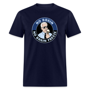 No Brain, No Brain Freeze Classic T-Shirt - navy