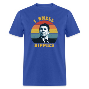 I Smell Hippies - Ronald Reagan Funny Classic T-Shirt - royal blue