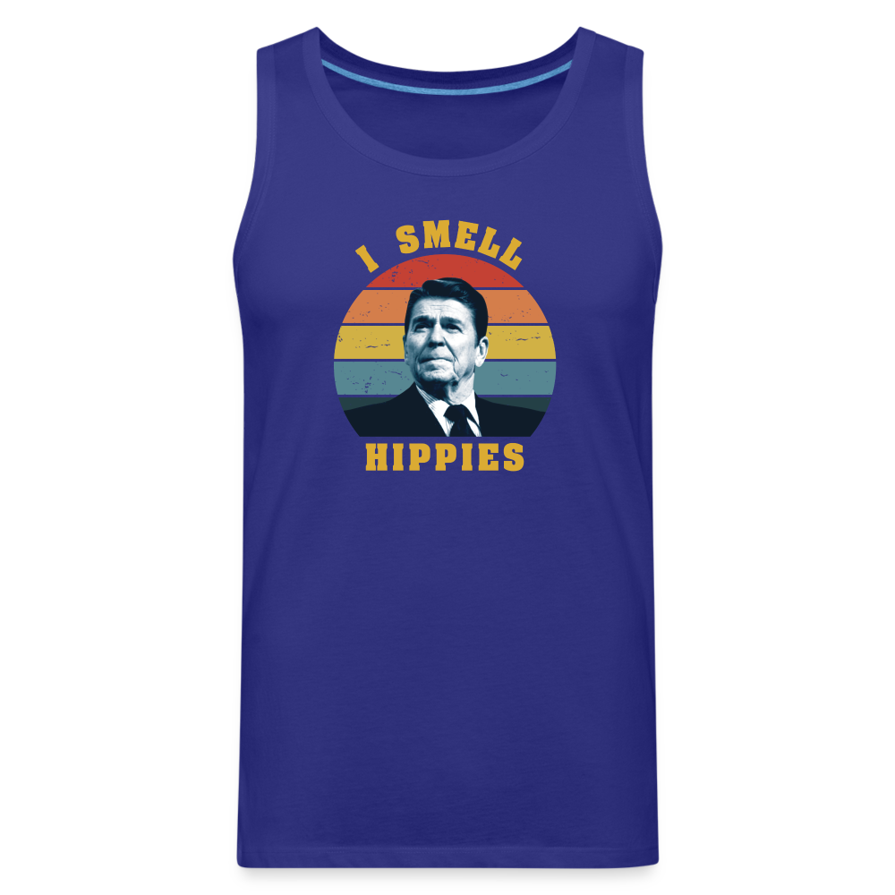 I Smell Hippies - Funny Men’s Premium Tank - royal blue