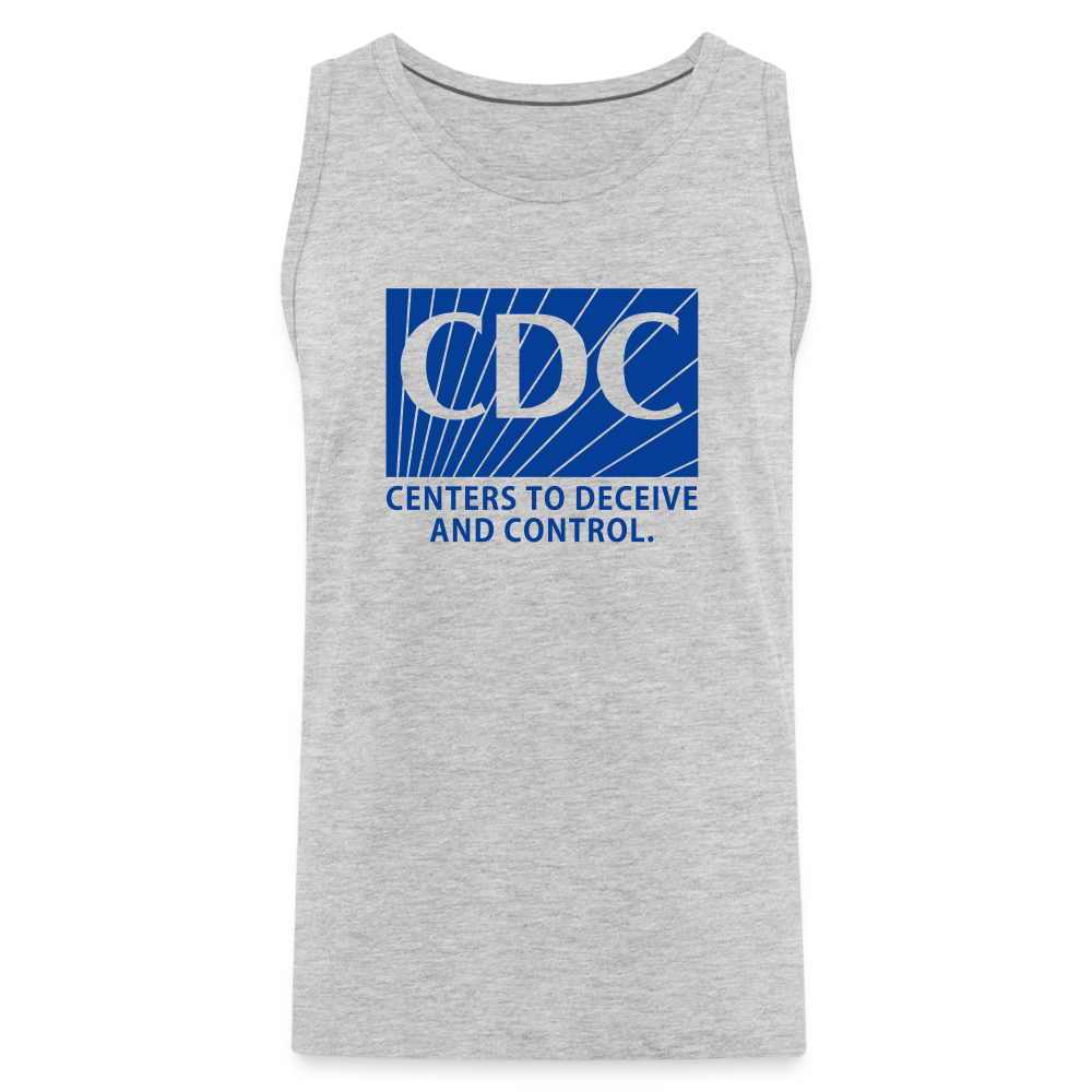 CDC - Centers To Deceive And Control Men’s Premium Tank - heather gray