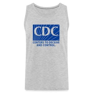 CDC - Centers To Deceive And Control Men’s Premium Tank - heather gray