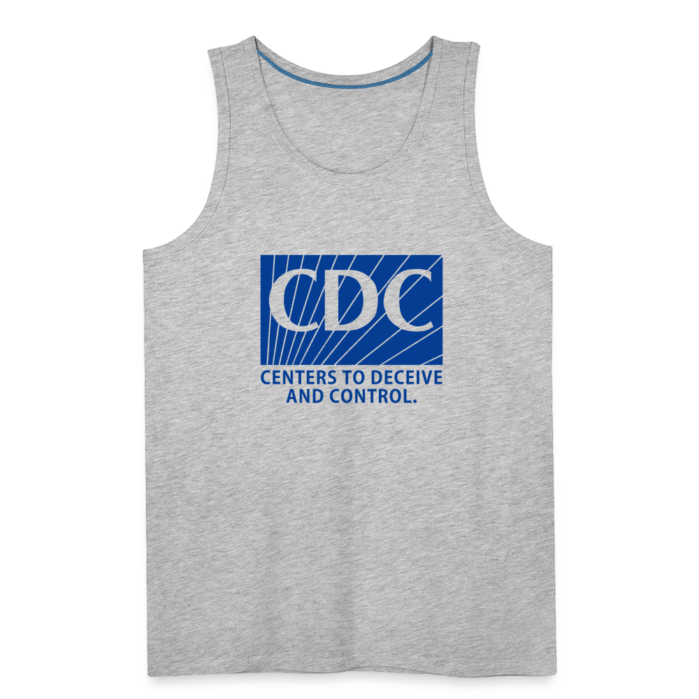 CDC - Centers To Deceive And Control Men’s Premium Tank - heather gray