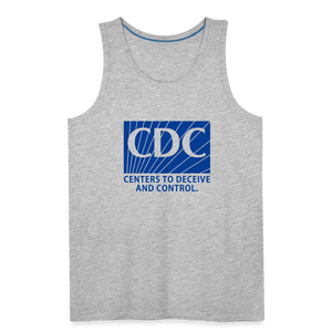 CDC - Centers To Deceive And Control Men’s Premium Tank - heather gray