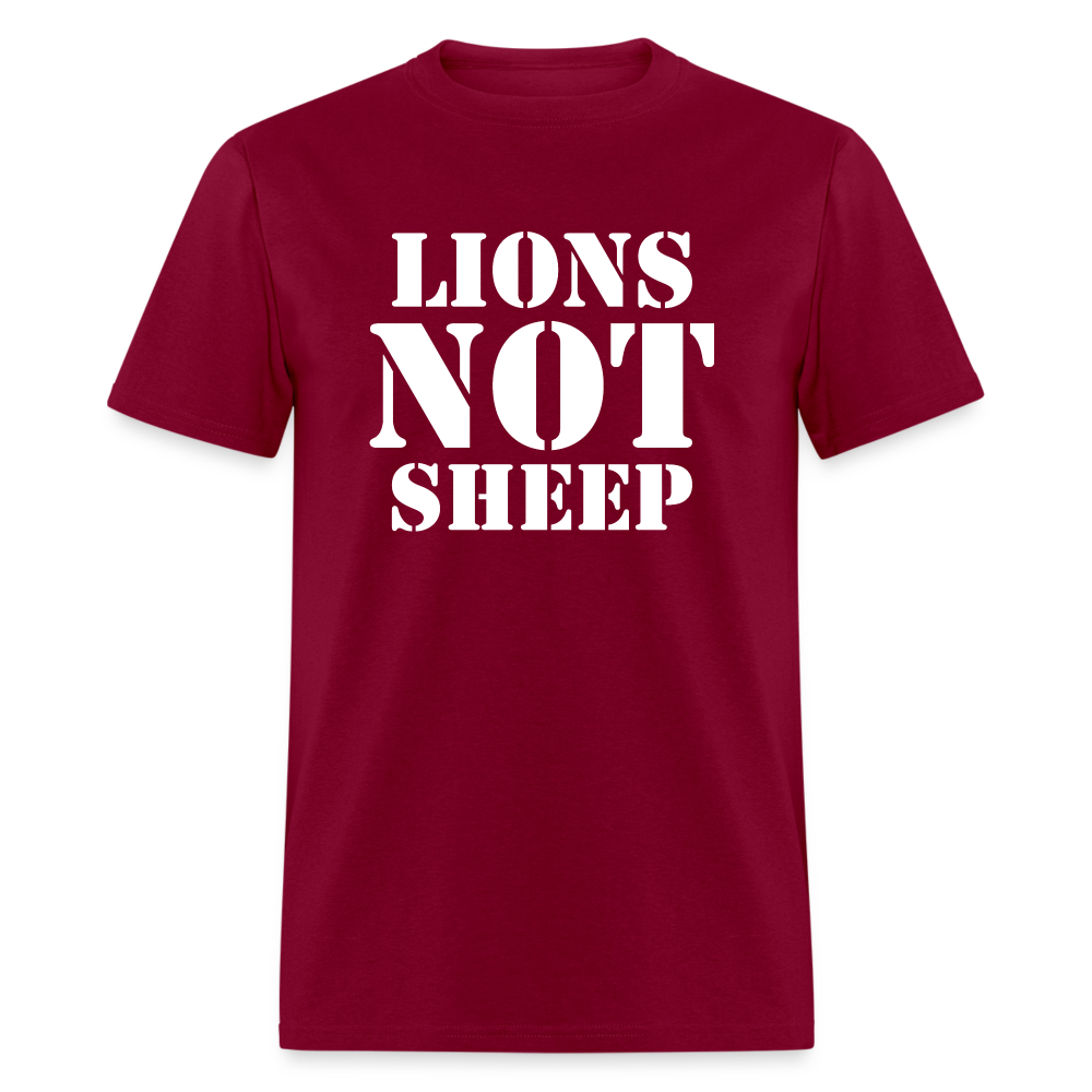 Lions Not Sheep Classic T-Shirt - burgundy