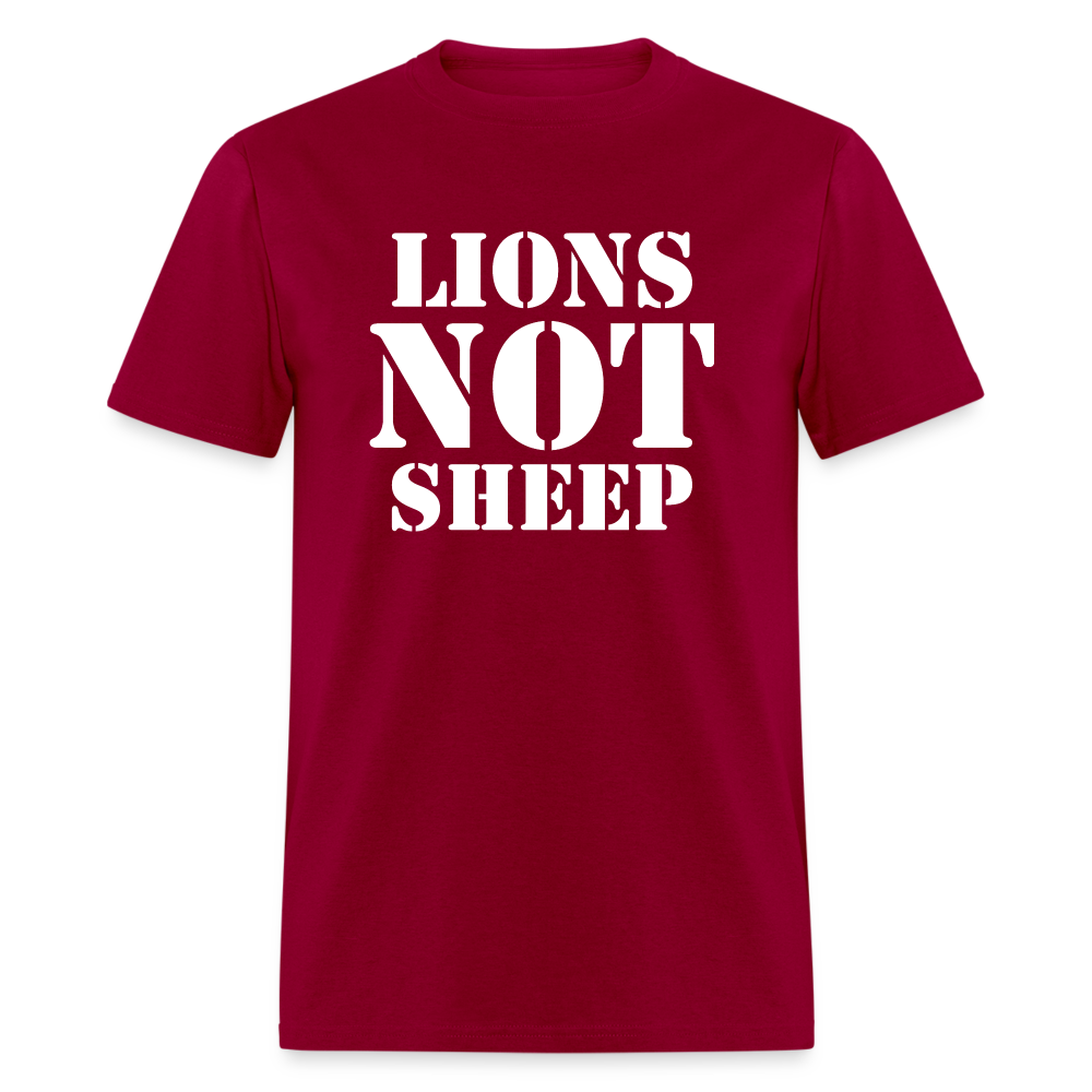 Lions Not Sheep Classic T-Shirt - dark red