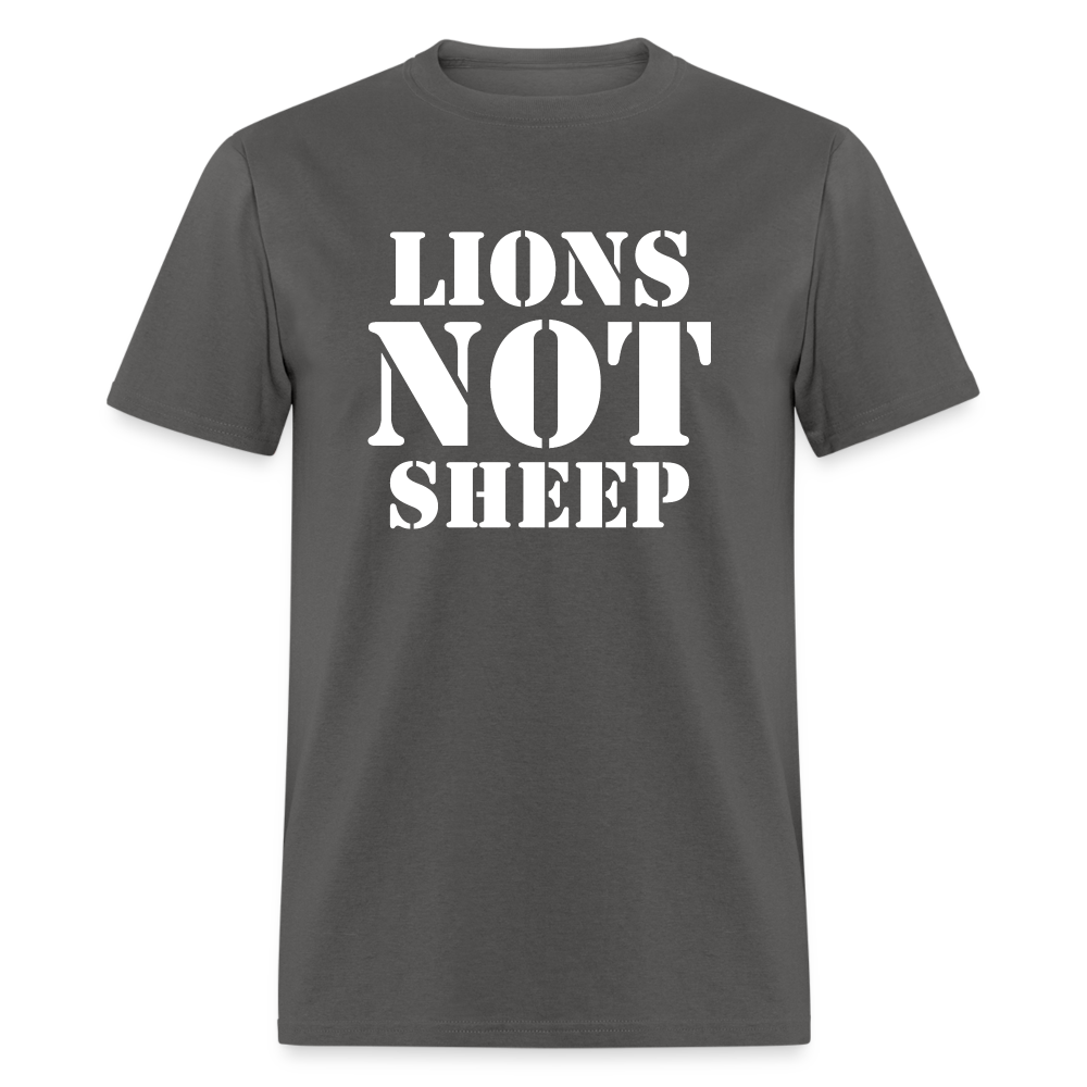 Lions Not Sheep Classic T-Shirt - charcoal