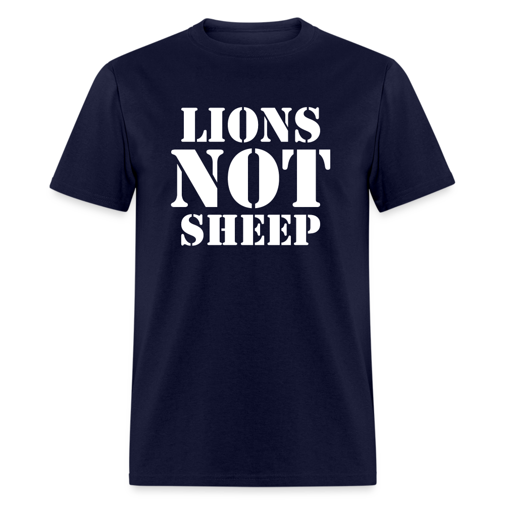 Lions Not Sheep Classic T-Shirt - navy