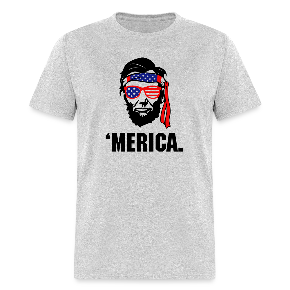 Abraham Lincoln - 'Merica 4th of July Classic T-Shirt - heather gray