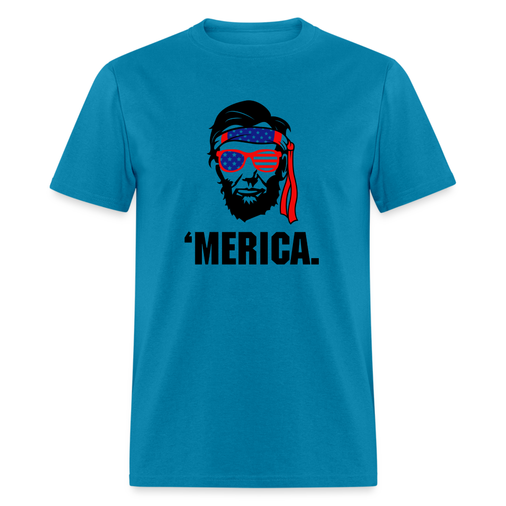 Abraham Lincoln - 'Merica 4th of July Classic T-Shirt - turquoise