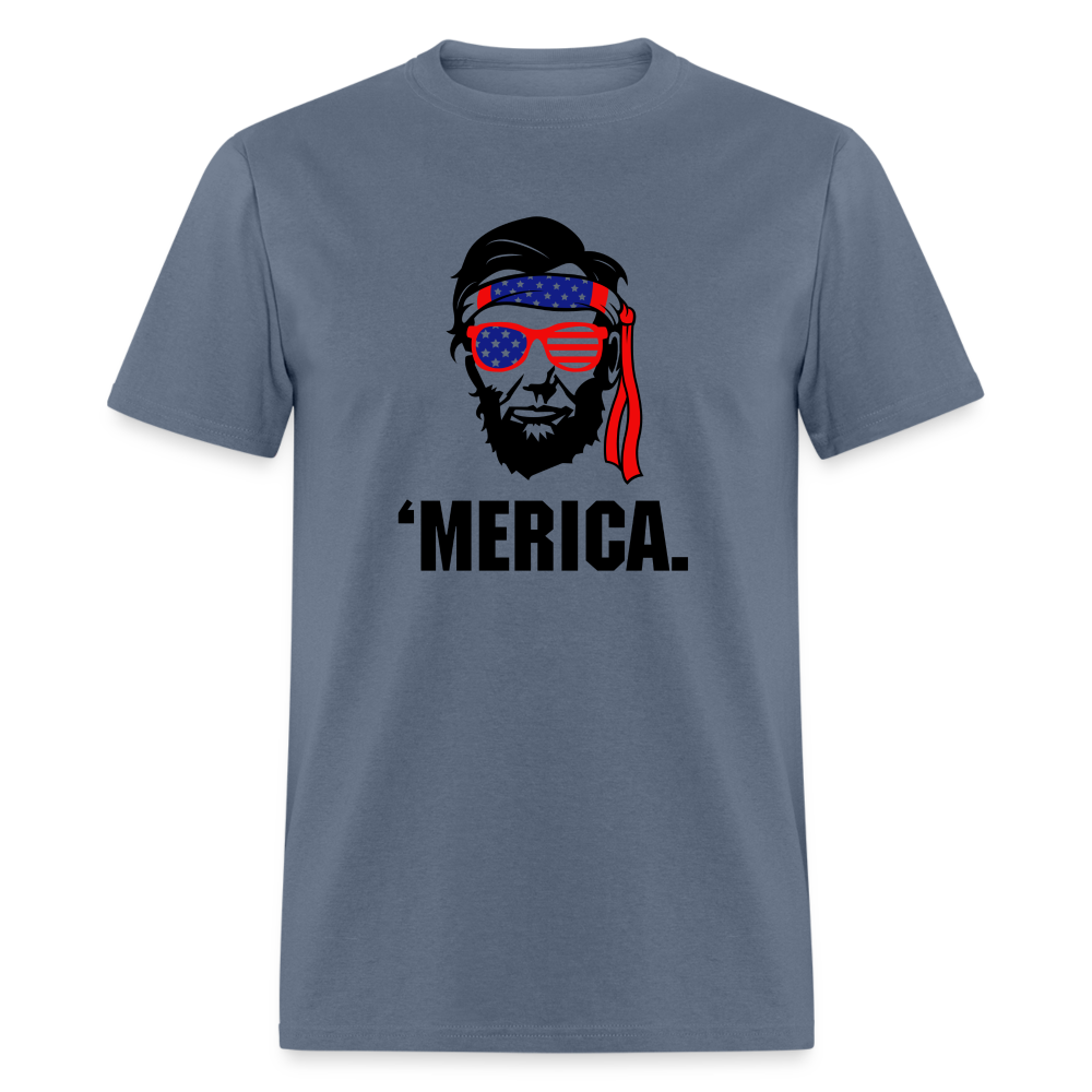 Abraham Lincoln - 'Merica 4th of July Classic T-Shirt - denim