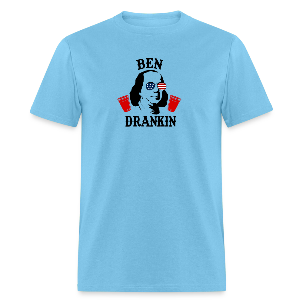 Ben Drankin - 4th of July Funny Classic T-Shirt - aquatic blue