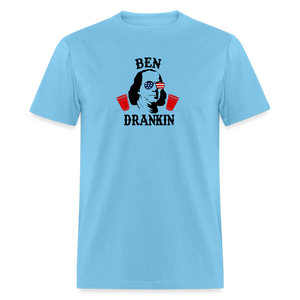 Ben Drankin - 4th of July Funny Classic T-Shirt - aquatic blue