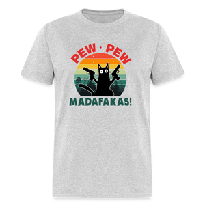 Cat - Pew Pew Madafakas Classic T-Shirt - heather gray