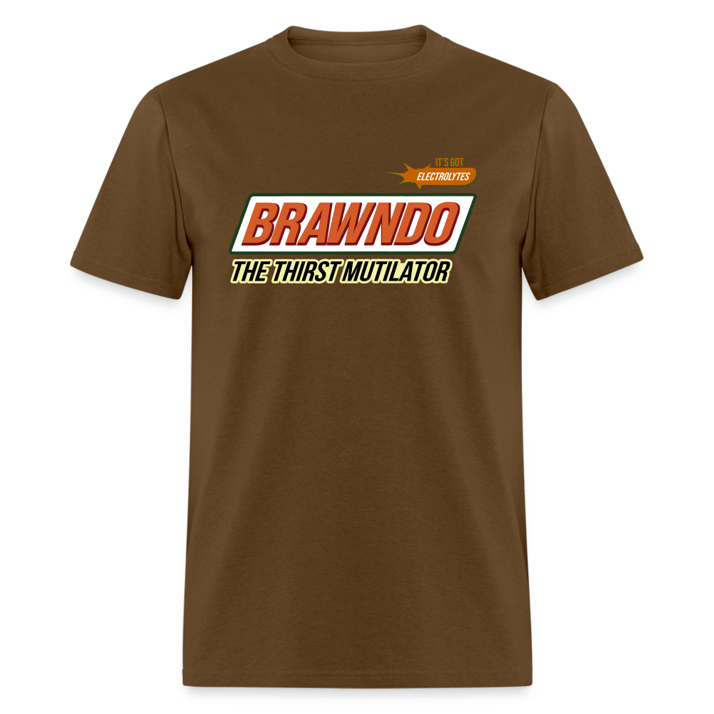 Brawndo - The Thirst Mutilator - It's Got Electrolytes Funny Classic T-Shirt - brown