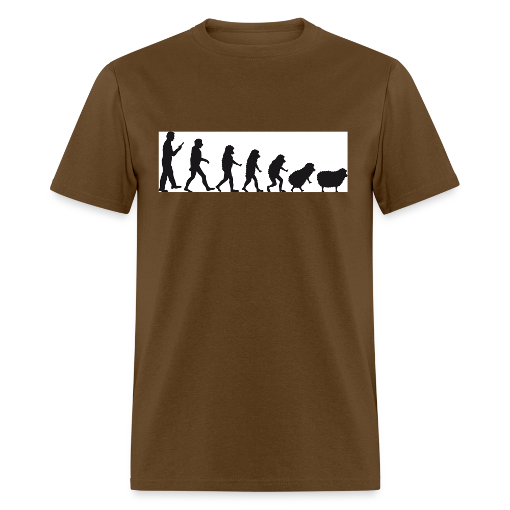 Evolution to sheep Classic T-Shirt - brown