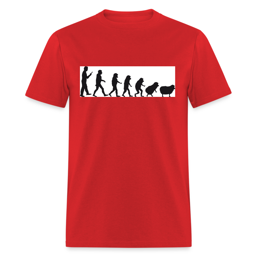 Evolution to sheep Classic T-Shirt - red