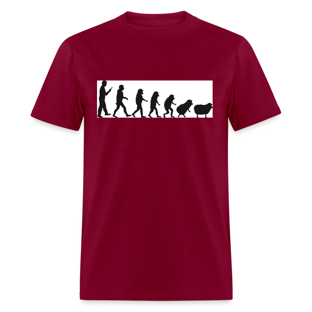 Evolution to sheep Classic T-Shirt - burgundy