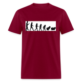 Evolution to sheep Classic T-Shirt - burgundy