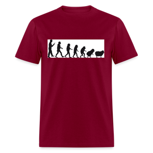 Evolution to sheep Classic T-Shirt - burgundy