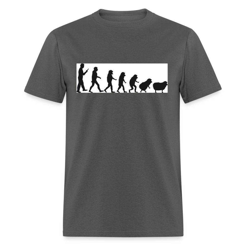 Evolution to sheep Classic T-Shirt - charcoal