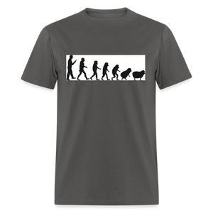 Evolution to sheep Classic T-Shirt - charcoal