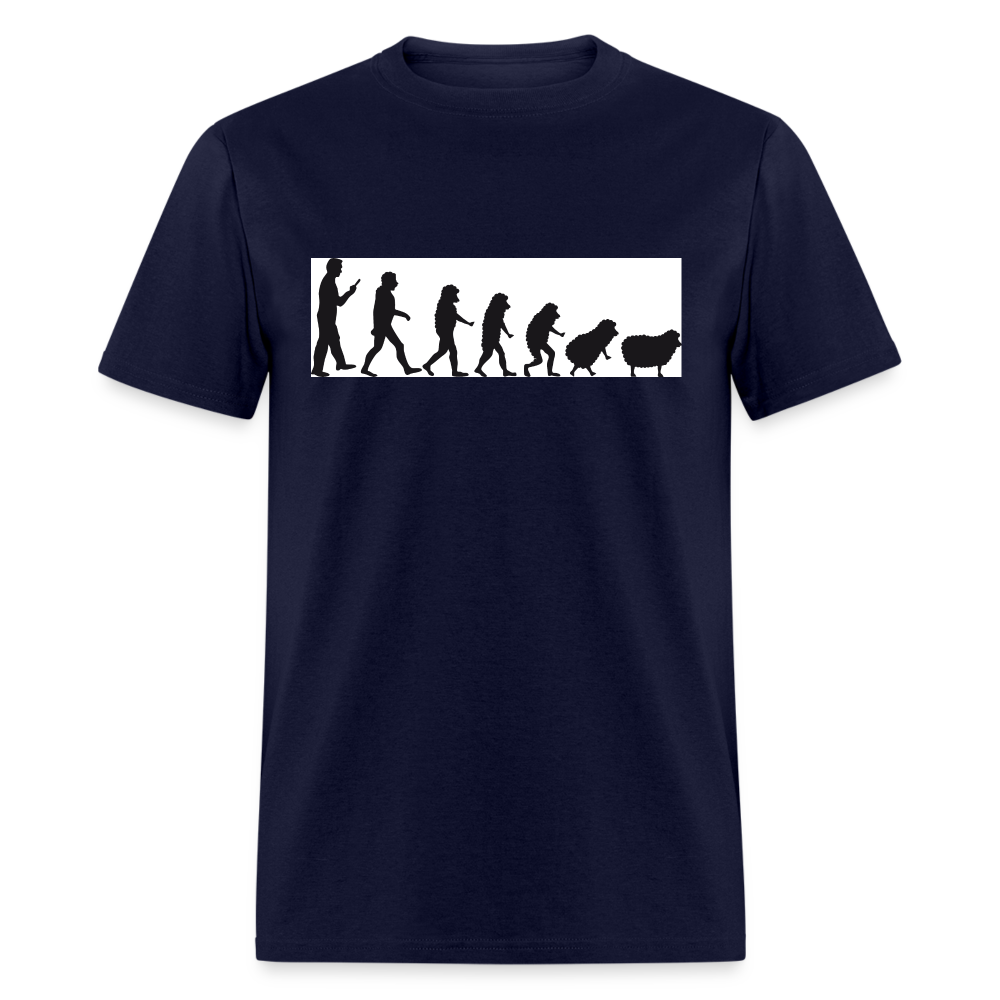 Evolution to sheep Classic T-Shirt - navy