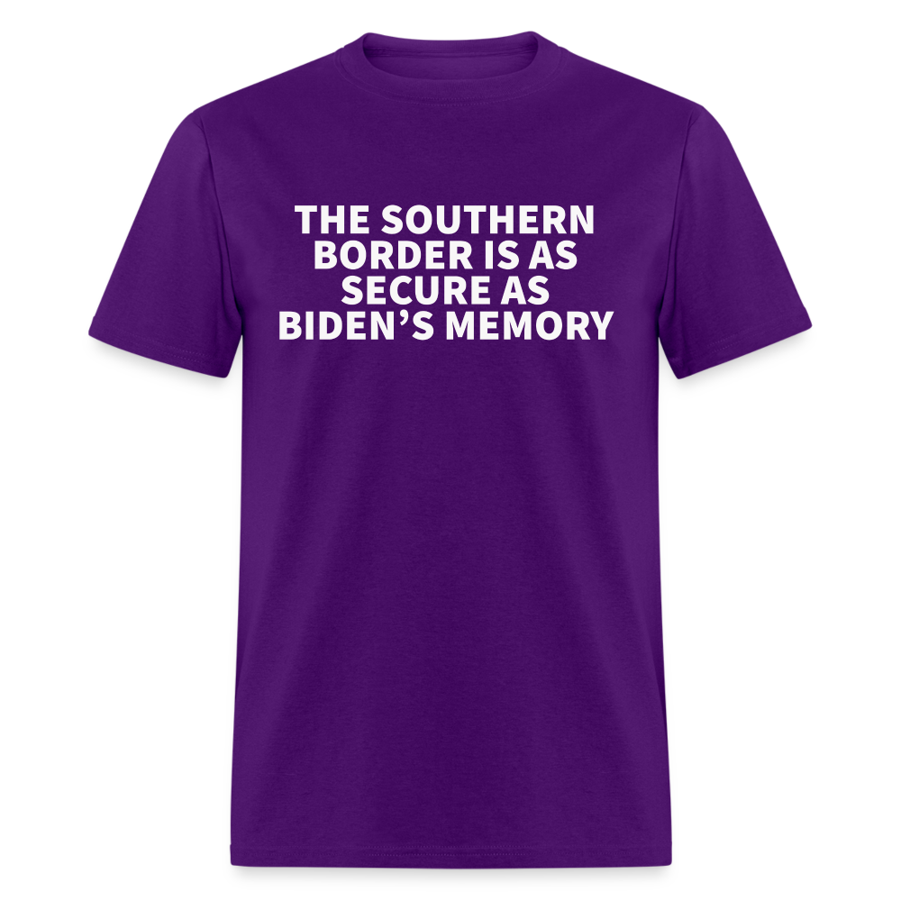 The Southern Border Is As Secure As Biden's Memory Classic T-Shirt - purple