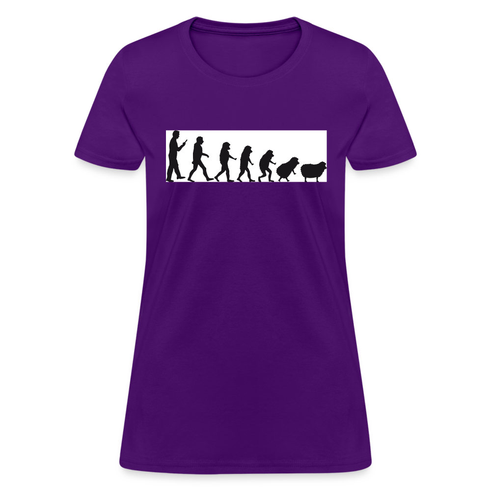 Evolution to sheep Women's T-Shirt - purple