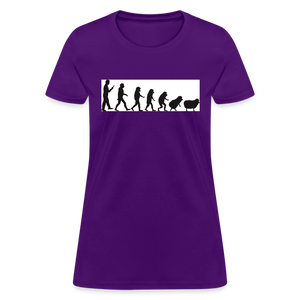 Evolution to sheep Women's T-Shirt - purple