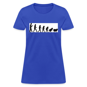 Evolution to sheep Women's T-Shirt - royal blue