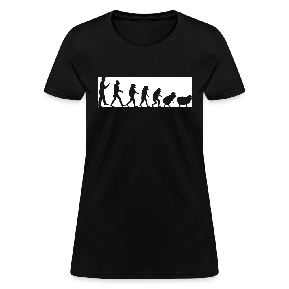 Evolution to sheep Women's T-Shirt - black